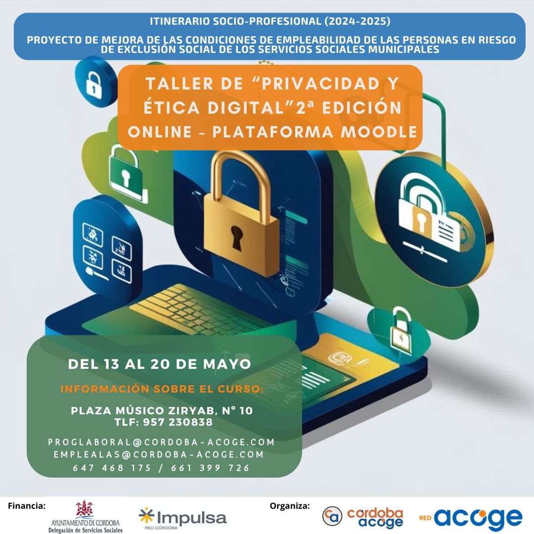 Course Image TALLER "PRIVACIDAD Y ÉTICA DIGITAL" 2ª EDICIÓN