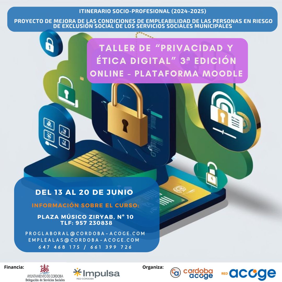 Course Image TALLER "PRIVACIDAD Y ÉTICA DIGITAL" 3ª EDICIÓN
